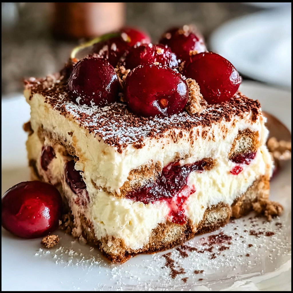Cherry Amaretto Tiramisu