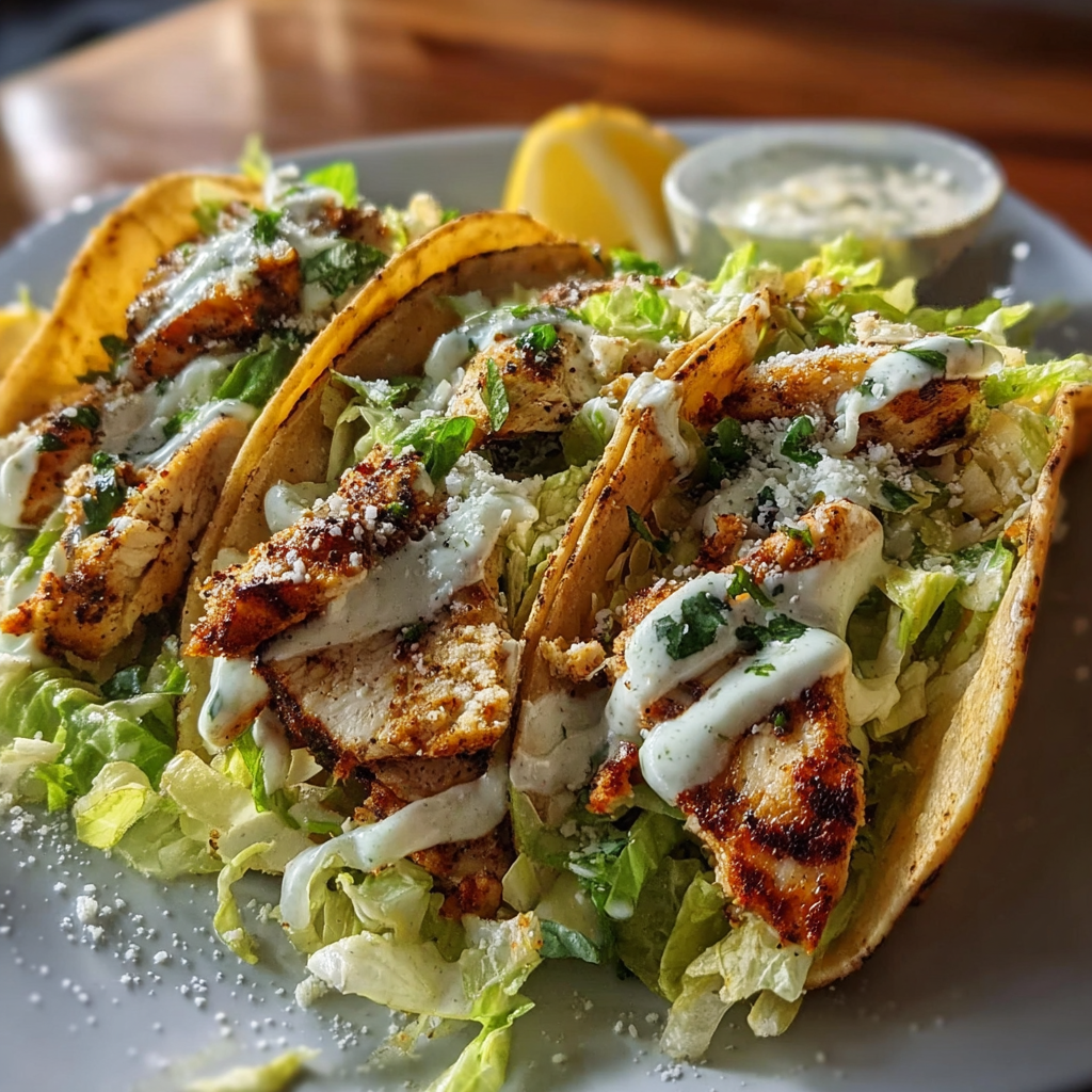 Smash Chicken Caesar Tacos: Flavorful Fusion Dish