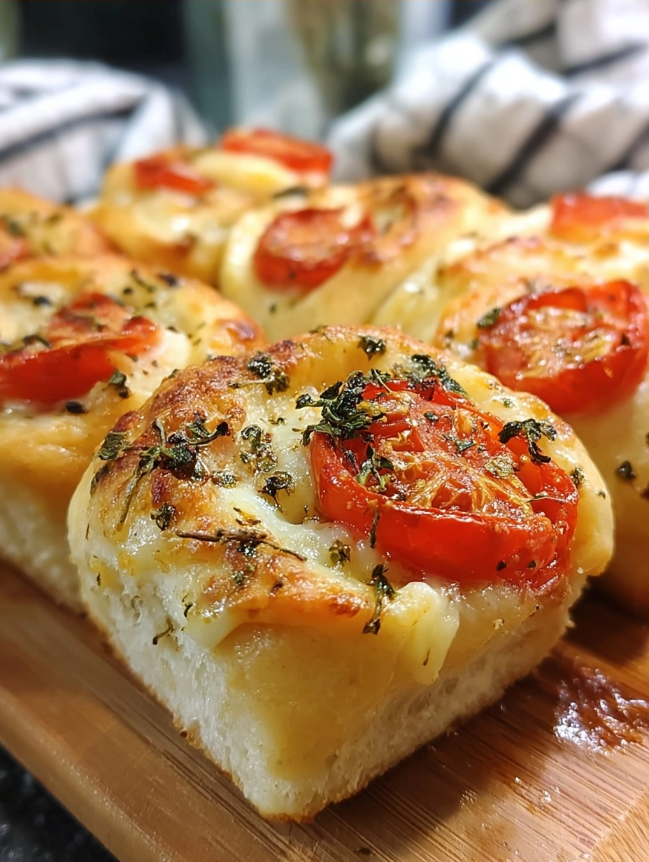 Cheesy Tomato Focaccia Rolls - Eminent Recipes