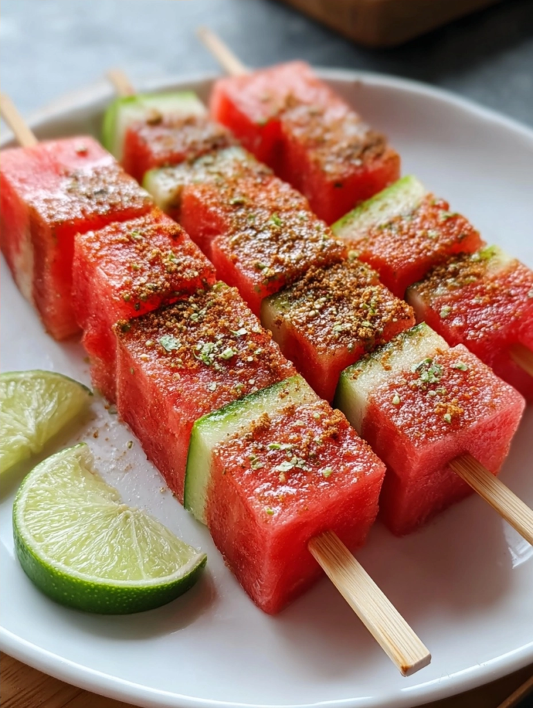 Watermelon Tajin Skewers Recipe