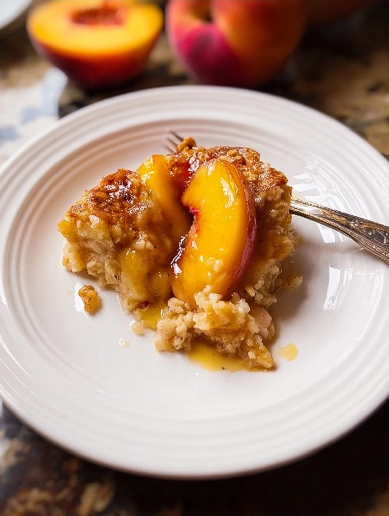 Peach Overnight French Toast Casserole Recipe