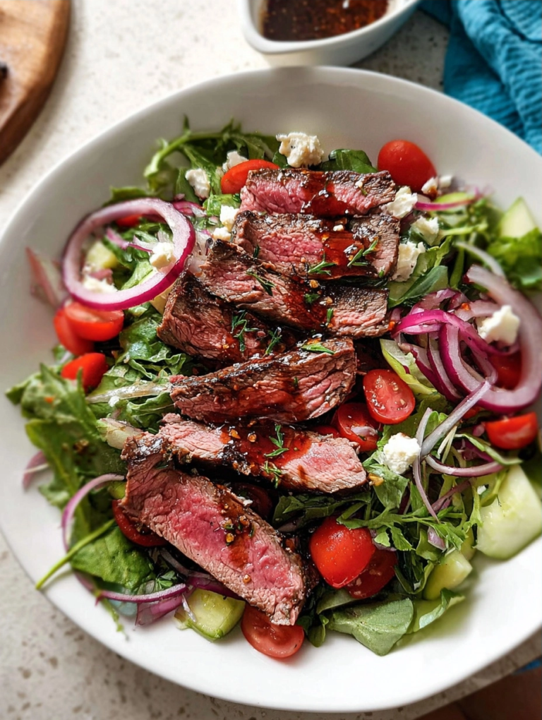 Steak Salad with Blue Cheese and Balsamic Dressing