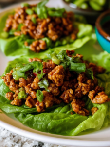 Chang Lettuce Wraps with Ground Chicken and Hoisin Sauce